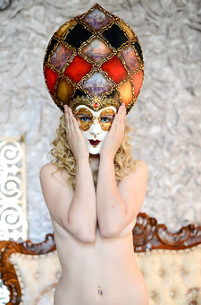 Naked Young Girl Nika In Mask